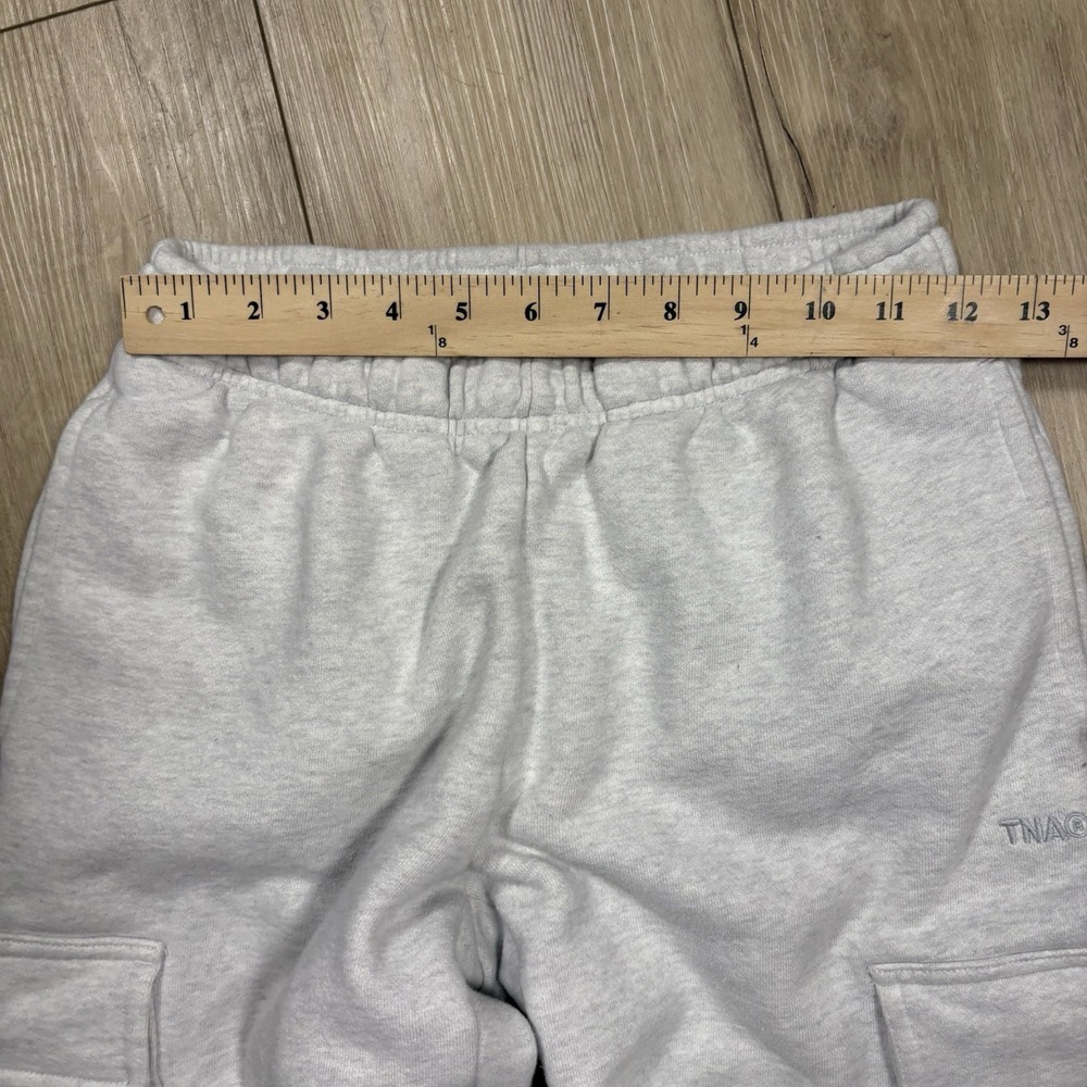 TNA Sweatfleece Pants Womens XS Gray Cozy Fleece Mega Fit Cargo Sweatpants - Picture 4 of 9